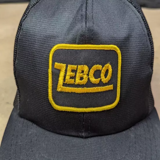 Vintage Zebco Fishing Trucker Patch Snapback Hat