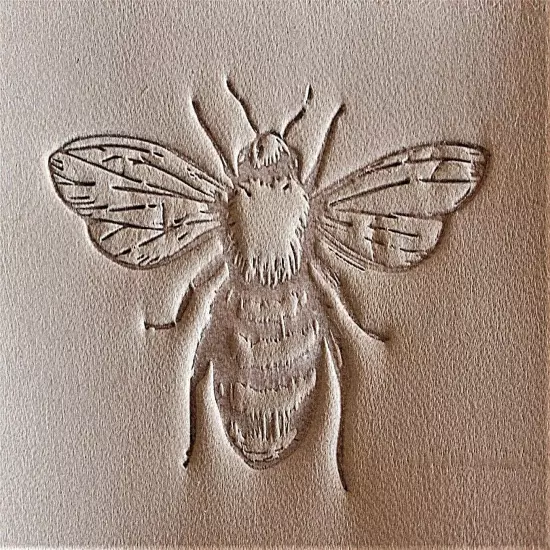 * ACRYLIC Leather Embossing Stamp BUMBLE BEE for Veg Tanned Leather