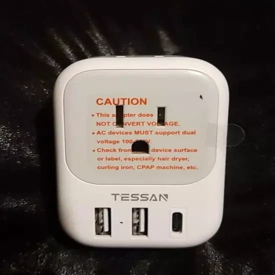 US to UK, Ireland, Dubai, Hongkong Plug Adapter TESSAN Type G Travel Converter