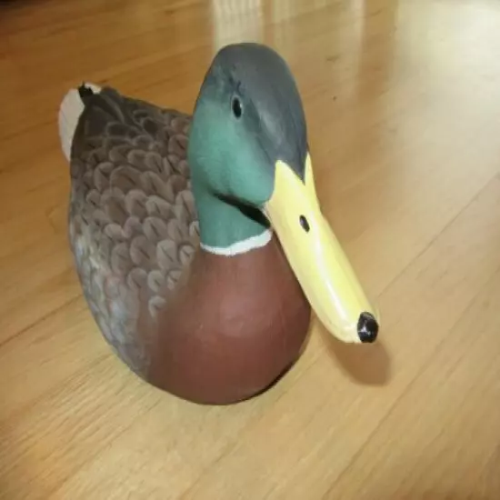 14Z/SIGNED CARL HUFF PHASE IV 1985/1990 GLASS EYE DUCK DECOY!