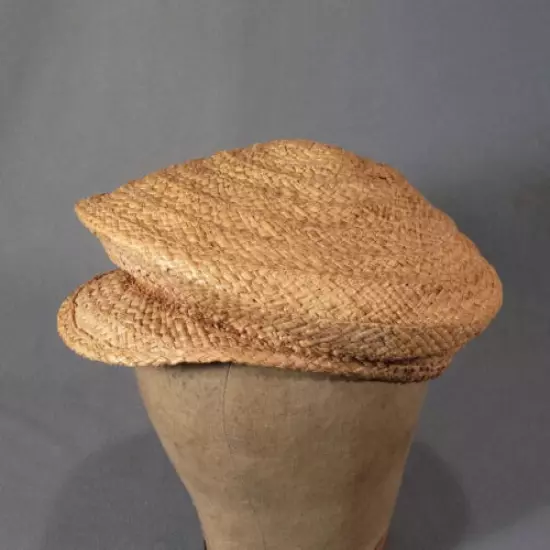 Authentic c.1900 Antique Men’s Straw Golf Cap Vintage Hat