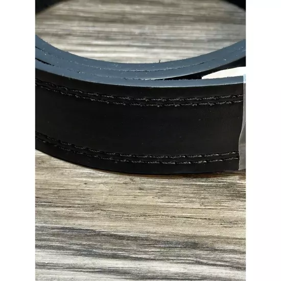 Firenze Mens Size 36 Black Genuine Leather Belt NEW with Tags