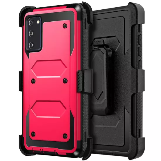 For Samsung Galaxy S20 FE 5G Shockproof Phone Case Cover w/ Belt Clip Holster