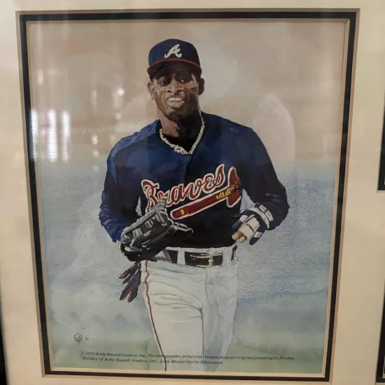 Deion Sanders Lithographic Print Atlanta Braves 1993