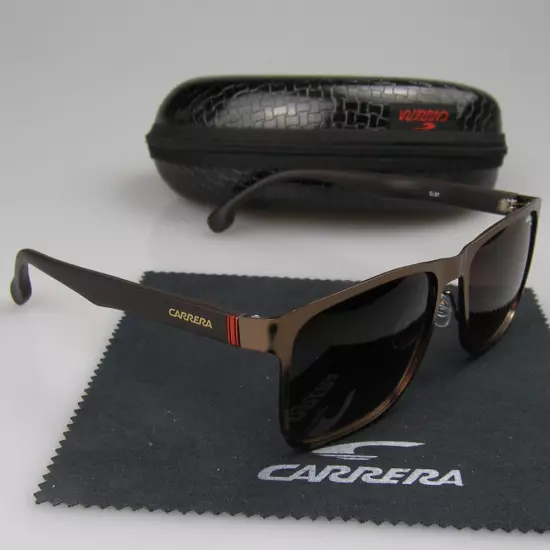 Men's Women Retro Sunglasses Unisex Matte Black Metal Frame Carrera Glasses C37