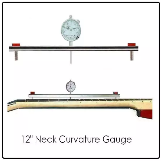 AxeMasters NECK CURVATURE (Relief) GAUGE for Guitar - Accurate Luthier Tool