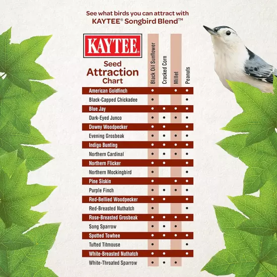 Kaytee Wild Bird Songbird Blend Food Seed, 7lbs