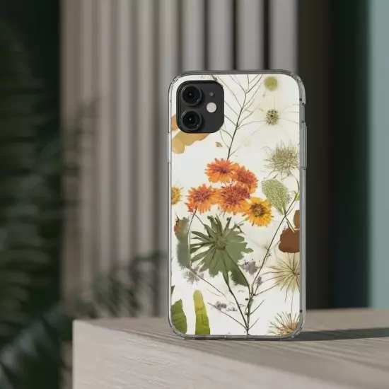 Clear Floral Phone Cases Fall Autumn Orange Flowers Iphone Android