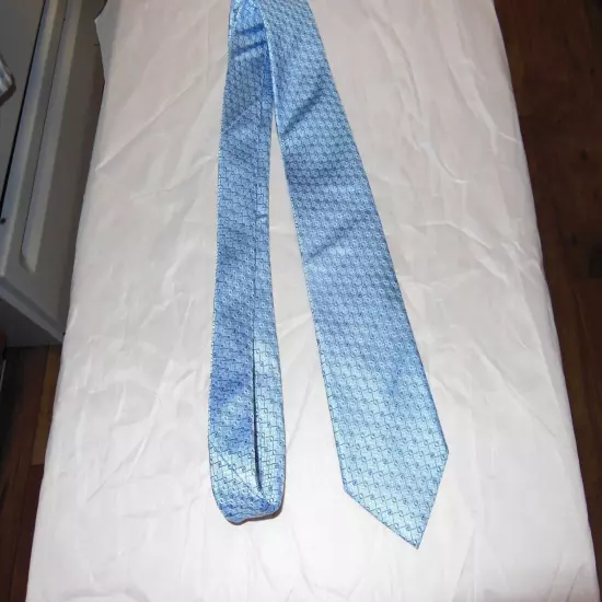 NICE ARMANI COLLEZIONI BLUE SKINNY SILK TIE