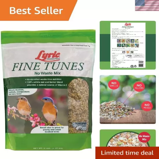 All-Natural 5 lb Fine Tunes Bird Seed Mix - No Fillers, Just Fresh Nutritions