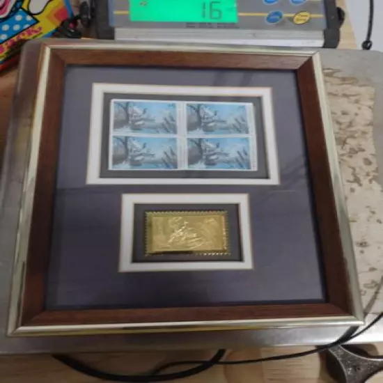 1992 Ducks Unlimited 5$ Stamps With Gold Stamp In Nice Frame Very Nice