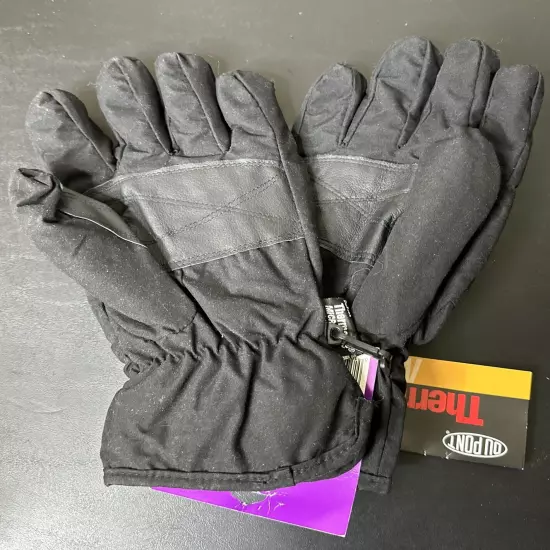 Vintage NEW Mens Insulated DuPont Winter Gloves Target Large Wrist Mint Cond.