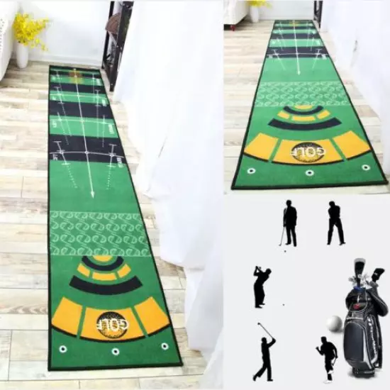 300cm Golf Practice Putting Mat Training Indoor Outdoor One-Way Golf Putting Mat