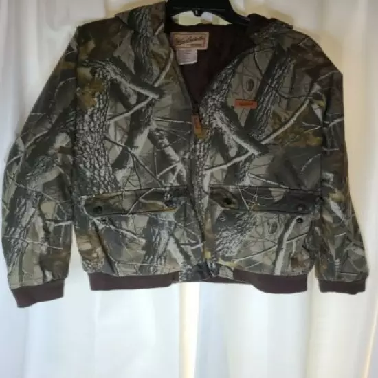 Woolrich Camo Jacket Hooded Full Zip Realtree Hardwoods Youth Sz 20