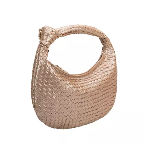 Melie Bianco Brigitte Large Satchel Recycled Vegan Woven Knot Bag Anthropologie!