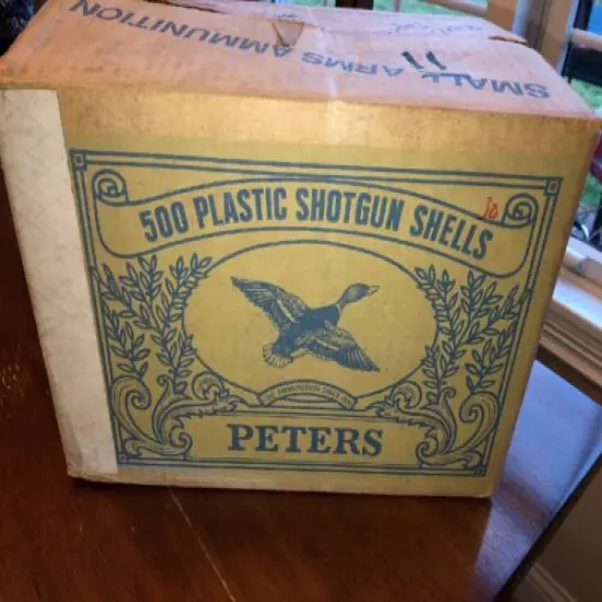 VINTAGE Shot Shell Shipping Box Empty PETERS 12GA. Nice Display