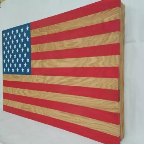 UNITED STATES USA FLAG GUN CONCEALMENT CABINET SECRET HIDDEN STORAGE RACK CASE 