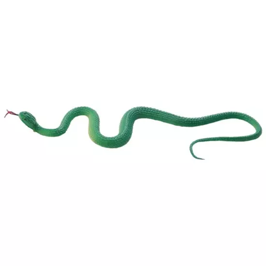 Simulation soft plastic toy snake Simulation Snake Rubber Tip Toy - Green K7M3