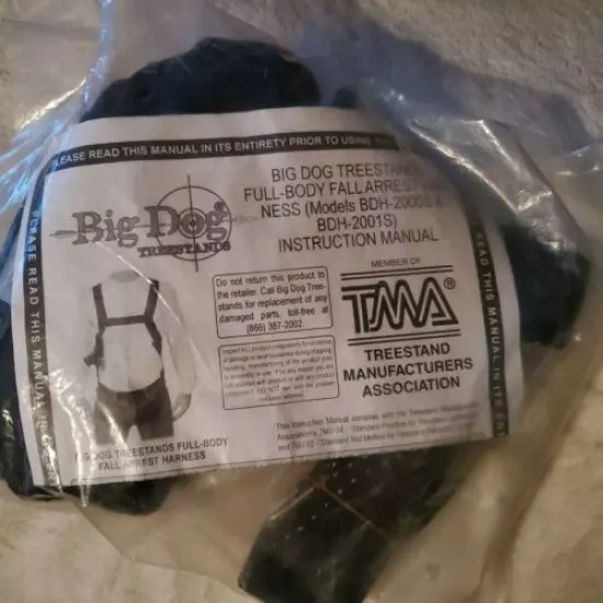 Big Dog Treestands Full-Body Fall Arrest Harness New In Package 2 Available 