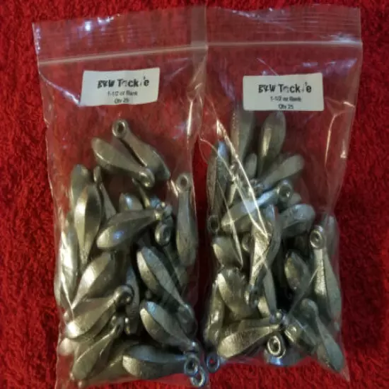 50pcs. 2oz. Bank sinkers, weights, fishing, lead