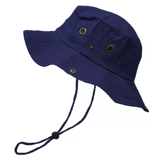 Unisex 100% Cotton Bucket Hat Fishing Camping Safari Boonie Sun Brim Summer Cap