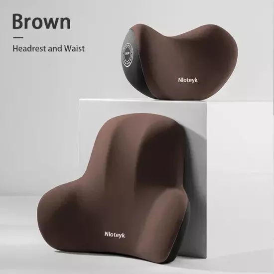 Car Waist Support Car Headrest Neck Pillow Car Driving Waist Support Memory Foam