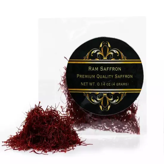 RAM Fresh Spanish Saffron Threads 4g - Grade A+ for Authentic Paella & Risotto