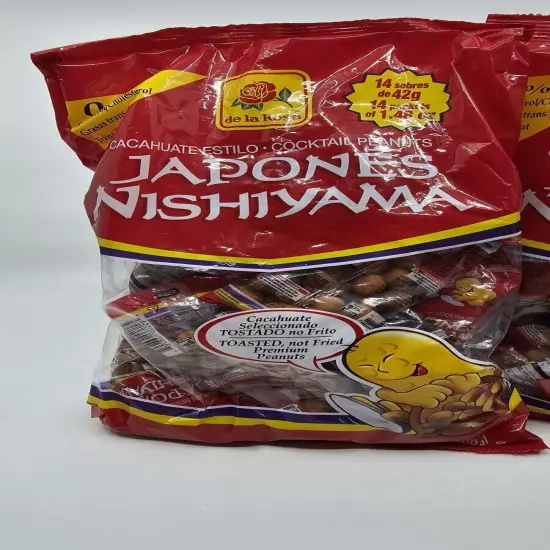 (2) Bags De la Rosa Cacahuate Japones Nishiyama, Japanese Style Cocktail Peanuts