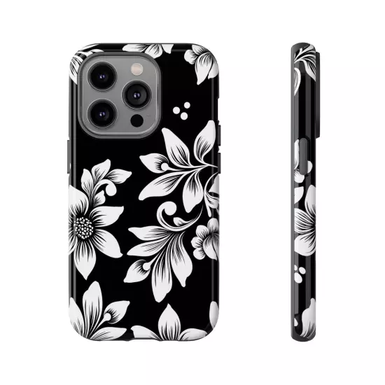 Black & White Floral Style - Tough Cases