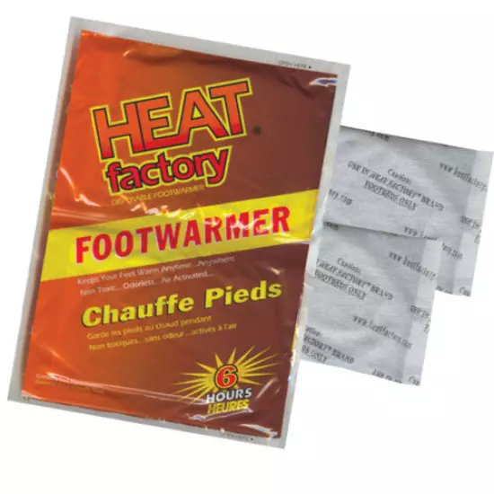 Heat Factory Air Activated Foot Warmers for Heated socks, Footbeds 40 Pairs 1948