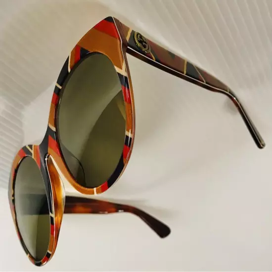 Gucci Sunglasses Gg0028Sa Gold Tigereye USED 