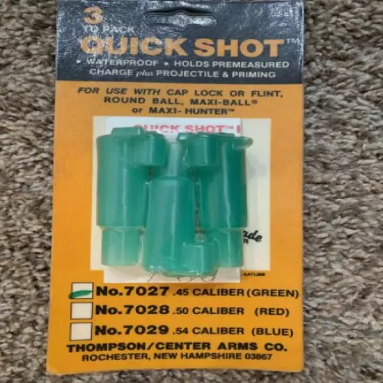 Lot of 3 Thompson Center .45 Cal Quick shot #7027 3-packs