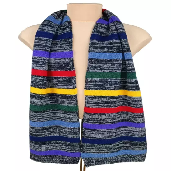 Paul Smith Multicolor Striped Wool Knit Scarf