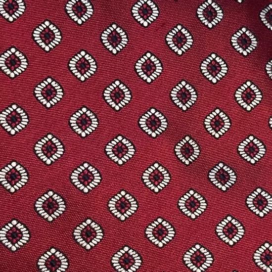 Jos. A. Bank Executive Collection Red Blue 100% Silk Mens Neck Tie Made In China