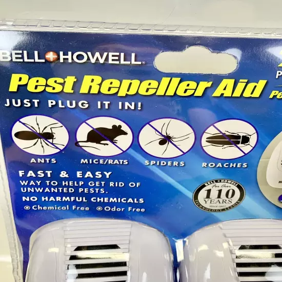 New 4 Pack of Bell Howell Ultrasonic Plug In Pest Repellers w/LED Indicator