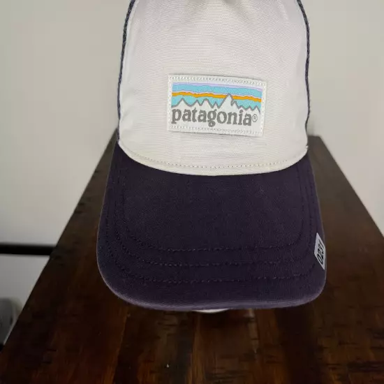 Patagonia Hat Cap Snap Back Adult OS Blue Trucker Fitz Roy Cotton Polyester