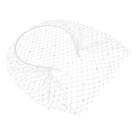 Mesh Veil Headband Fascinator With Veil Tea Party Headband Veil Fascinator He...