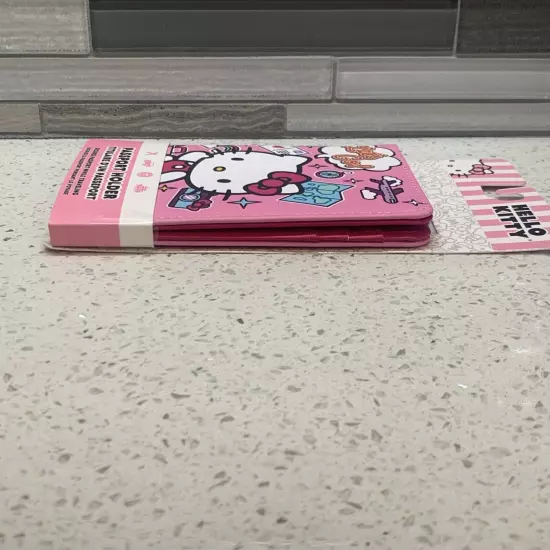 New Hello Kitty Pink Let's Go Travel Passport Holder By Sanrio