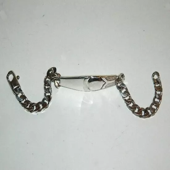 Cuban Chain Bracelet in Sterling Silver 925/ 1000 Length Cm. 19.5 Weight 17.5 g