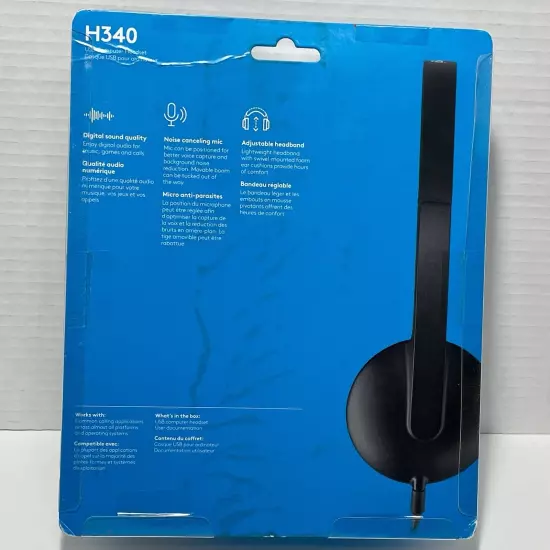 Logitech H340 USB Computer Headset with Noise Cancelling Microphone