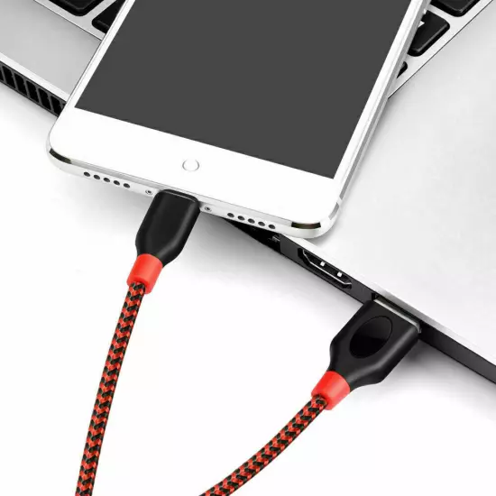 Heavy Duty Charging Phone Cable Type-C USB-C For Samsung Android LG Charger 