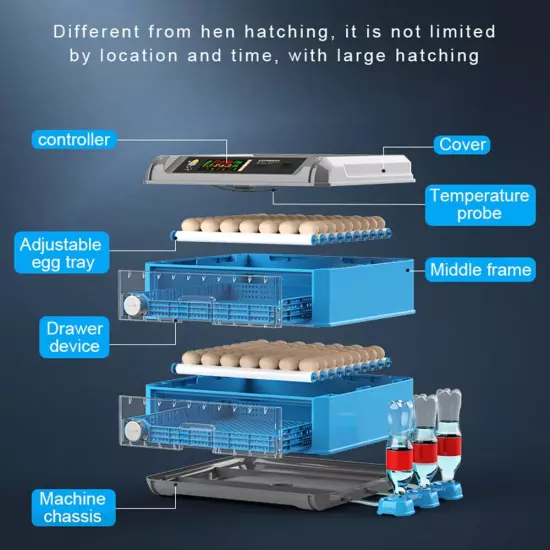 256 Chicken Eggs Incubator reptiles incubators automatic egg incubator hatching