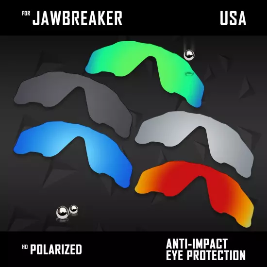 Anti Scratch Polarized Replacement Lenses for-Oakley Jawbreaker OO9290 Opt