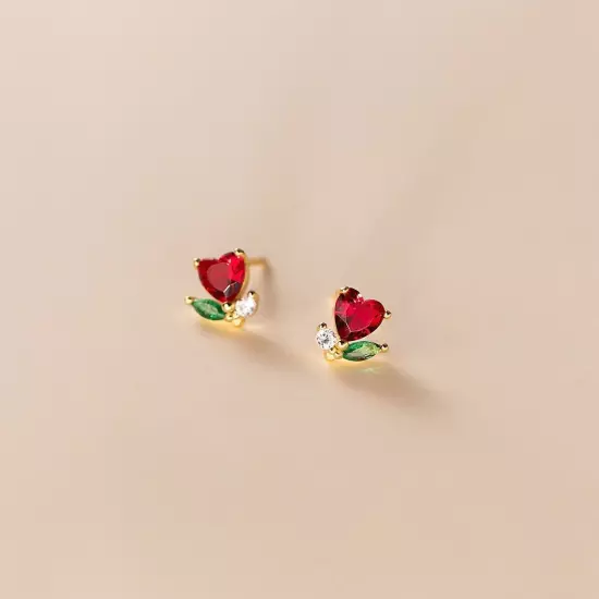 Fashion accessories gold plated flower jewelry stud earrings for womens girls