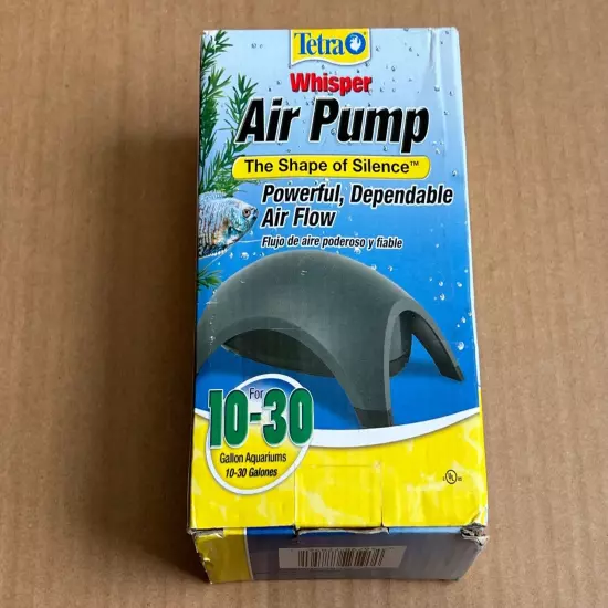 Tetra Whisper Aquarium Air Pump for 10 to 30 Gallon Aquariums NEW OPEN BOX