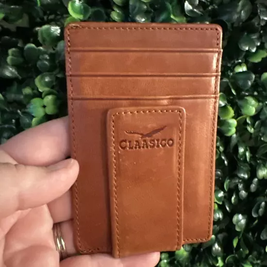 Classico Men’s Front Pocket Wallet Brown Magnetic 