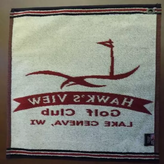 HAWK'S VIEW GOLF CLUB Lake Geneva WI Caddy Golf Towel