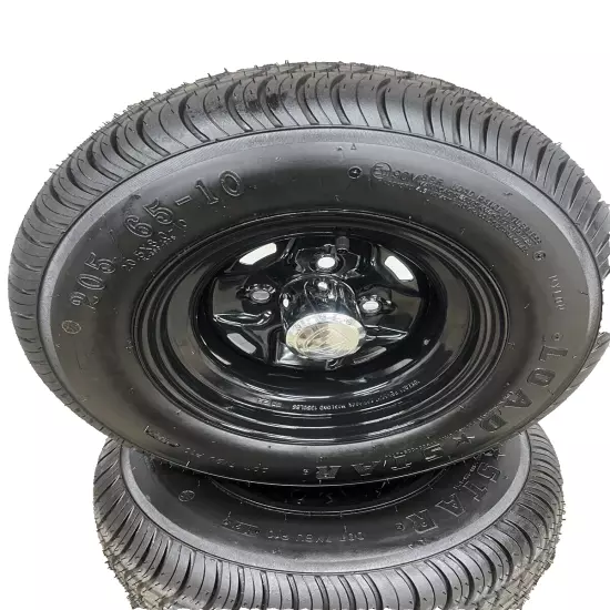 Set Of 4 205/65/10 Golf Cart Wheels And Tires