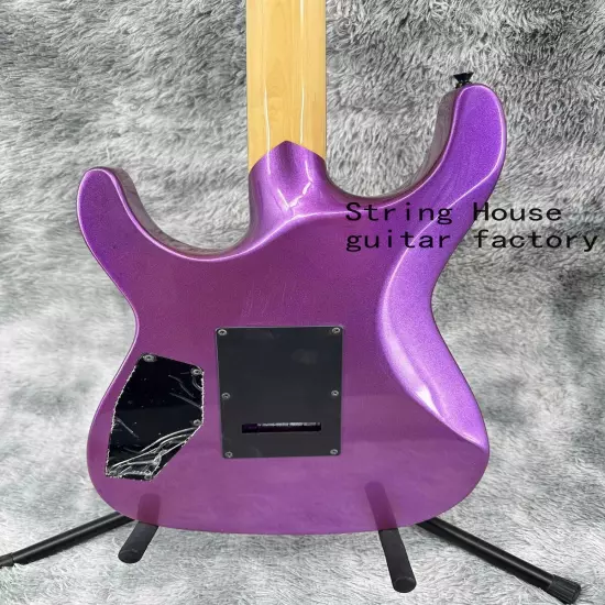 ST Custom Purple Ouija Electric Guitar Black Part Basswood Body High Quality