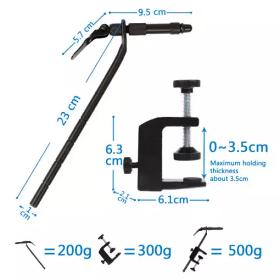 Maxcatch Fly Tying Vise C-Clamp Rotary Vice Tier For Tying Flies